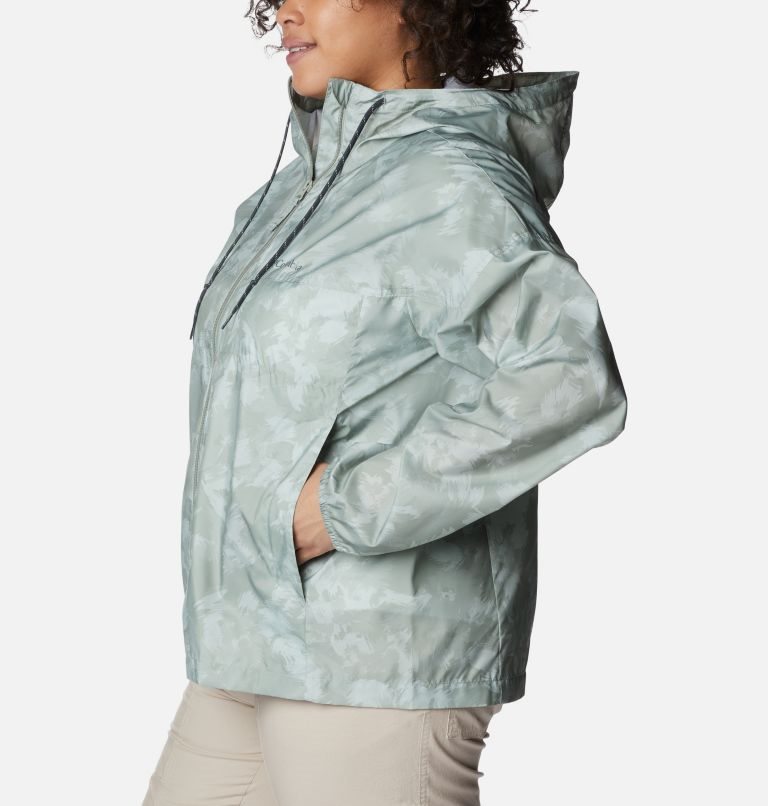 Women's Columbia Flash Challenger Novelty Windbreaker Jackets Olive | Plus Size CA-E58C0